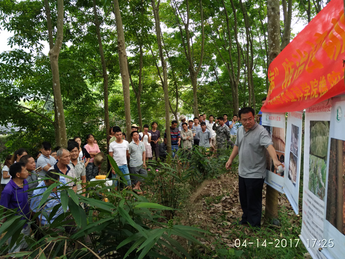 橡胶病虫害防治培训-橡胶所科技服务中心-刘钊老师（拥处村第一任第一书记）培训现场.jpg